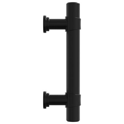 vidaXL Tiradores para armarios 10 uds acero inoxidable negro 64 mm