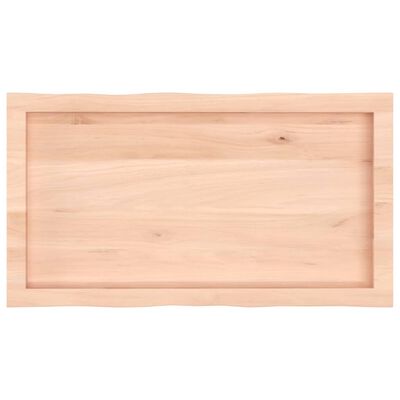 vidaXL Tablero de mesa madera maciza borde natural 80x40x(2-4) cm