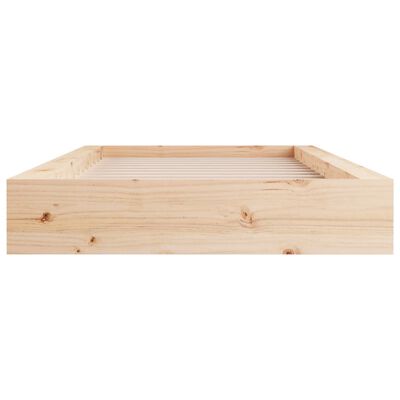 vidaXL Estructura de cama doble pequeña de madera maciza 120x190 cm