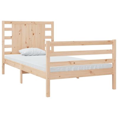 vidaXL Estructura de cama madera maciza de pino 75x190 cm