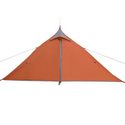 vidaXL Tienda de campaña tipi para 1 persona impermeable naranja