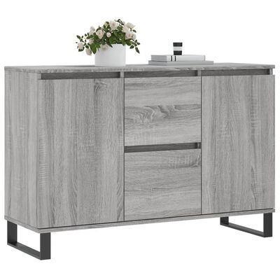 vidaXL Aparador de madera de ingeniería gris Sonoma 104x35x70 cm