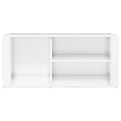 vidaXL Mueble zapatero madera contrachapada blanco brillo 100x35x45 cm