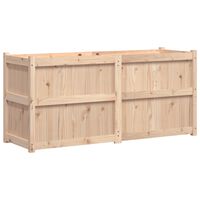 vidaXL Jardinera de madera maciza de pino 150x50x70 cm