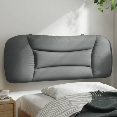 vidaXL Cabecero de cama acolchado tela gris claro 100 cm