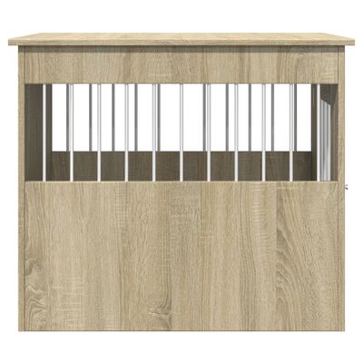 vidaXL Jaula para perros madera de ingeniería roble Sonoma 55x80x68 cm