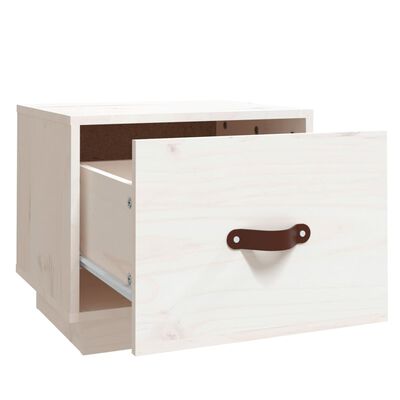 vidaXL Mesitas de noche 2 uds madera maciza pino blanco 40x34x35 cm