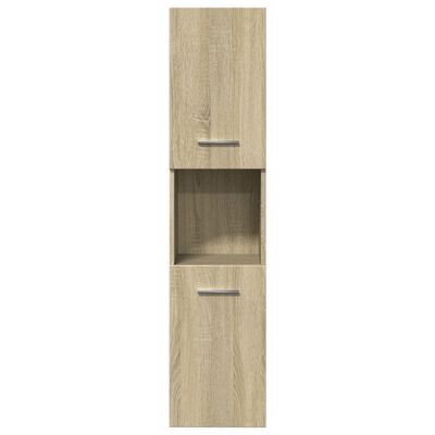 vidaXL Armario de baño madera ingeniería roble Sonoma 30x30x130 cm