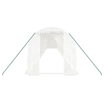 vidaXL Invernadero con estructura de acero blanco 36 m² 18x2x2 m