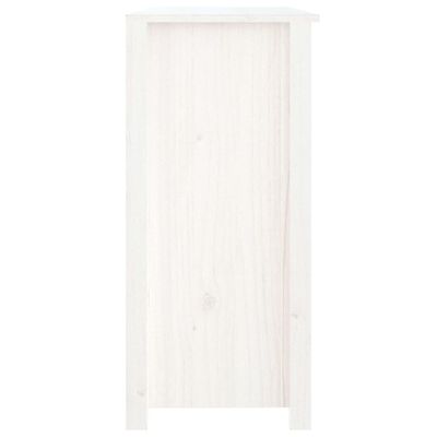 vidaXL Aparador de madera maciza de pino blanco 100x35x74 cm