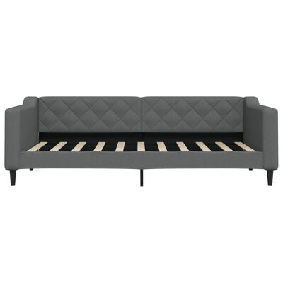 vidaXL Sofá cama nido tela gris oscuro 90x190 cm