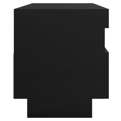 vidaXL Mueble de TV con luces LED negro 100x35x40 cm