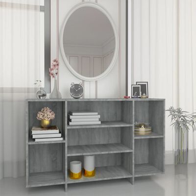 vidaXL Aparador de madera de ingeniería gris Sonoma 120x30x75 cm