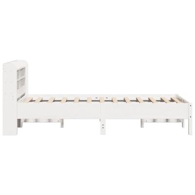 vidaXL Estructura de cama sin colchón madera maciza blanca 75x190 cm