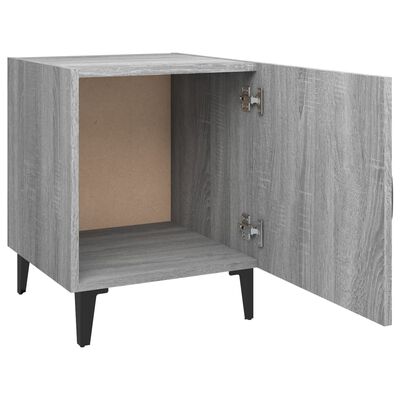 vidaXL Mesitas de noche 2 uds madera contrachapada gris Sonoma