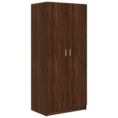 vidaXL Armario madera contrachapada color roble marrón 80x52x180 cm