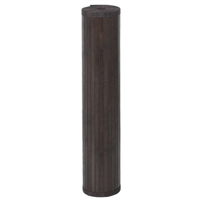 vidaXL Alfombra cuadrada bambú marrón oscuro 100x100 cm