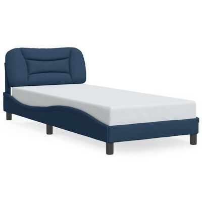 vidaXL Estructura de cama sin colchón tela azul 90x190 cm