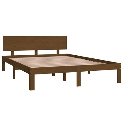 vidaXL Estructura cama sin colchón madera pino marrón miel 140x200 cm