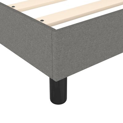 vidaXL Cama box spring con colchón tela gris oscuro 80x200 cm