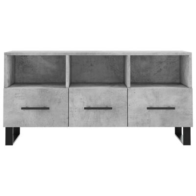 vidaXL Mueble de TV madera de ingeniería gris hormigón 102x36x50 cm