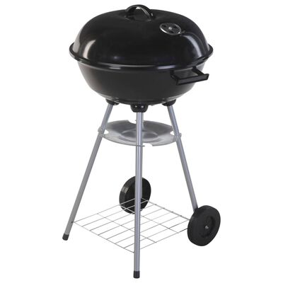 ProGarden Barbacoa sobre ruedas negra 46 cm