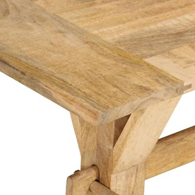 vidaXL Banco de madera maciza de mango 160x35x45 cm