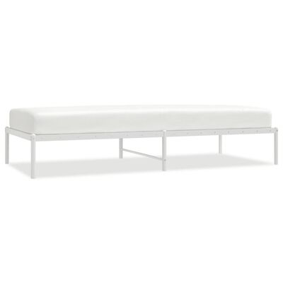 vidaXL Estructura de cama sin colchón metal blanco 90x200 cm