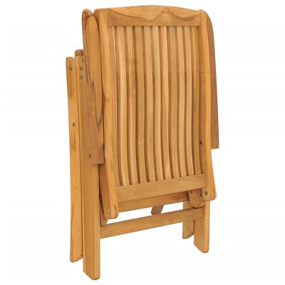 vidaXL Juego de comedor para jardín 5 piezas madera maciza de teca