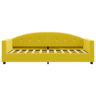 vidaXL Sofá cama sin colchón terciopelo amarillo 80x200 cm