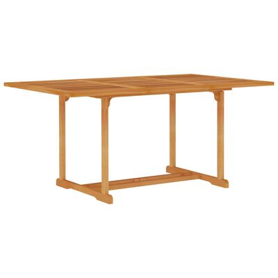 vidaXL Mesa de jardín de madera maciza de teca 150x90x75 cm