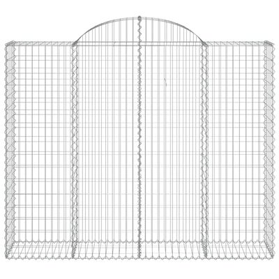 vidaXL Cestas de gaviones 3 uds forma de arco hierro 200x50x160/180 cm