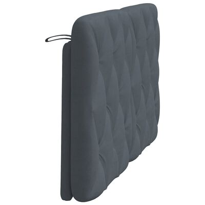 vidaXL Cabecero de cama acolchado terciopelo gris oscuro 120 cm