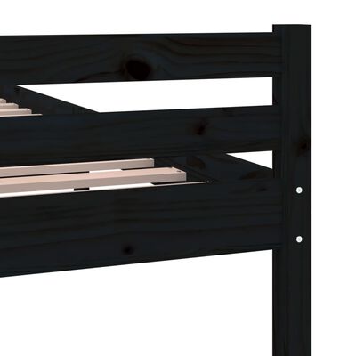 vidaXL Estructura de cama de madera maciza negro 200x200 cm