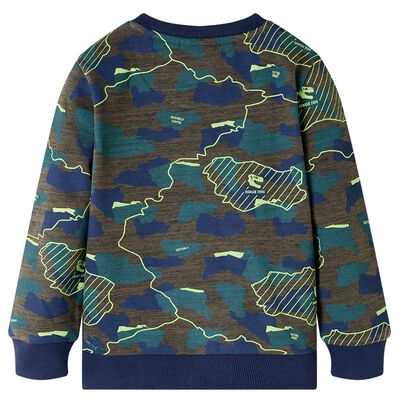 Sudadera infantil caqui oscuro mélange 128