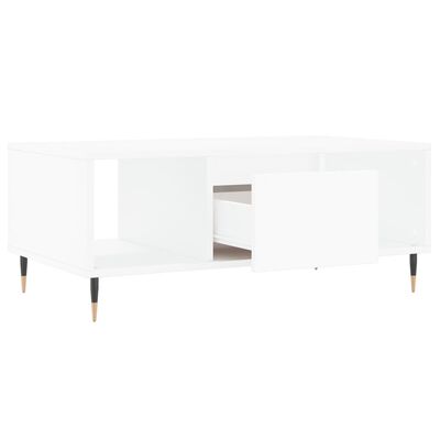 vidaXL Mesa de centro madera contrachapada blanco 90x50x36,5 cm