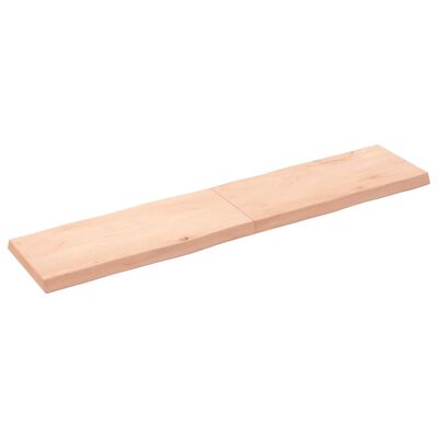 vidaXL Tablero de mesa madera maciza borde natural 180x40x(2-6) cm