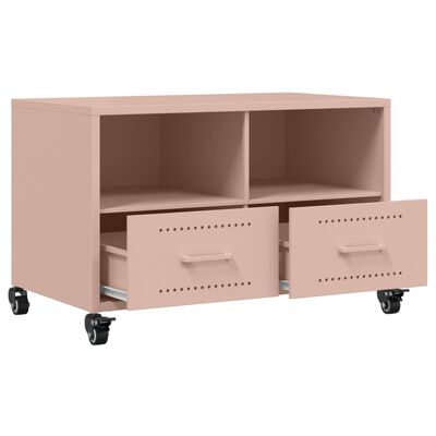 vidaXL Mueble de TV acero rosa 68x39x43,5 cm