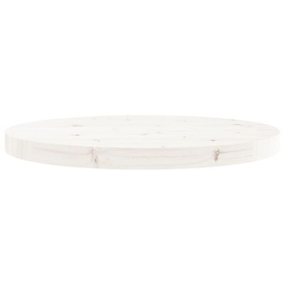 vidaXL Tablero de mesa redondo madera maciza de pino blanco Ø50x3 cm