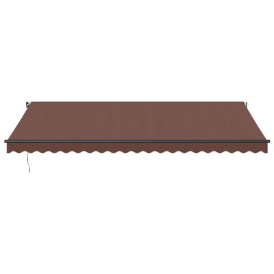 vidaXL Toldo retráctil manual marrón 500x350 cm