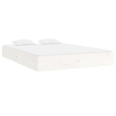 vidaXL Estructura de cama de madera maciza blanca 140x200 cm