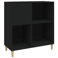 vidaXL Mueble para discos madera contrachapada negro 84,5x38x89 cm