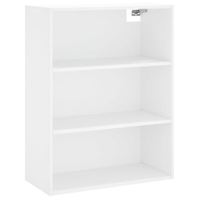 vidaXL Aparador alto madera contrachapada blanco 69,5x34x180 cm