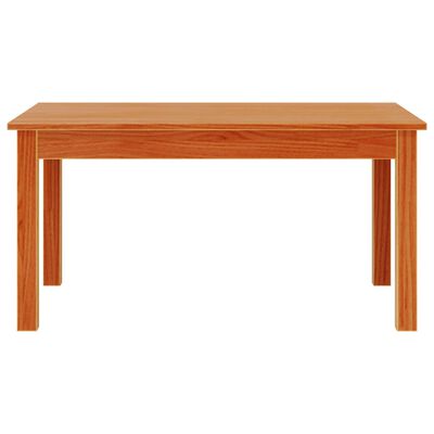 vidaXL Mesa de centro madera maciza de pino marrón cera 80x50x40 cm