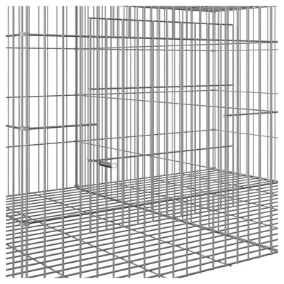 vidaXL Jaula para conejos 6 paneles hierro galvanizado 327x79x54 cm