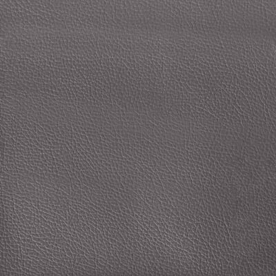 vidaXL Sofá de 2 plazas de cuero sintético gris 120 cm