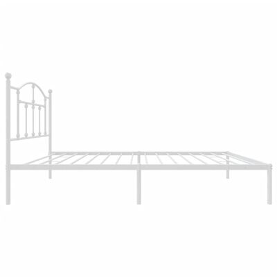 vidaXL Estructura de cama de metal con cabecero blanco 100x190 cm