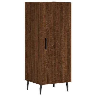 vidaXL Aparador alto madera contrachapada roble marrón 34,5x34x180 cm