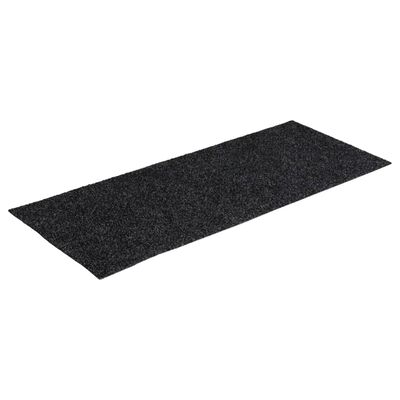 vidaXL Alfombrilla autoadhesiva escalera 15 uds gris 60x25 cm