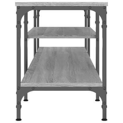 vidaXL Mueble TV hierro y madera contrachapada gris Sonoma 161x35x45cm